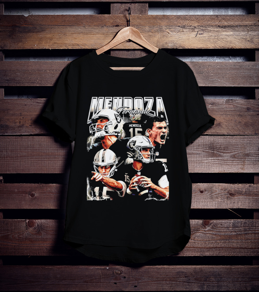 Fernando Mendoza Raiders 15 Retro 90s Bootleg T-Shirt