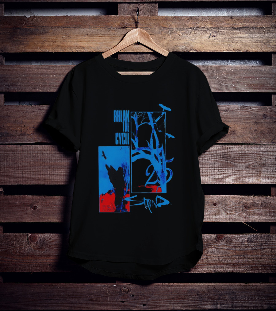 Staind Break The Cycle 25 Anniversary Peaceful Day Vibrant Blue Nature Scene T-Shirt