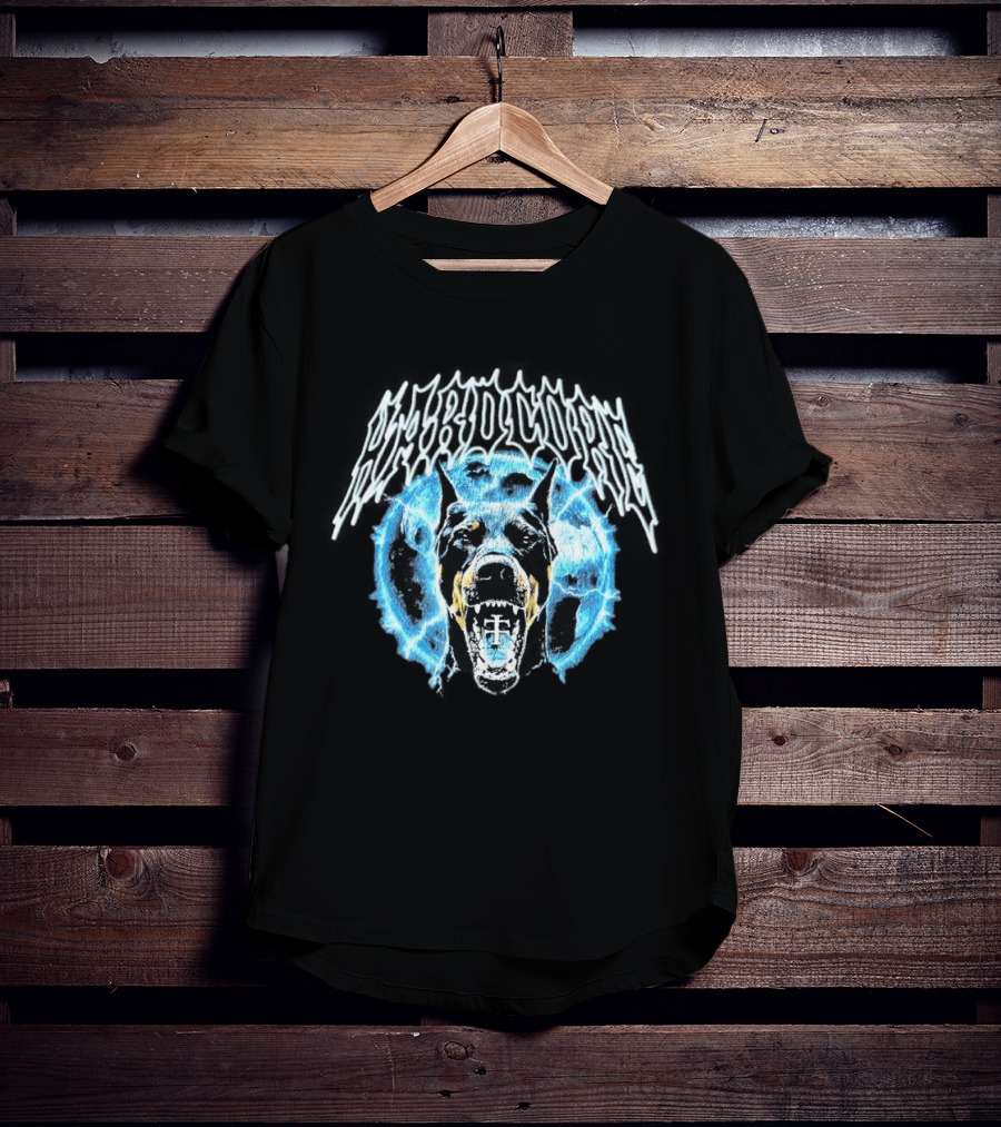 TELETECH 2026 Hound Heavy Cotton Fierce Dog With Electric Aura T-Shirt