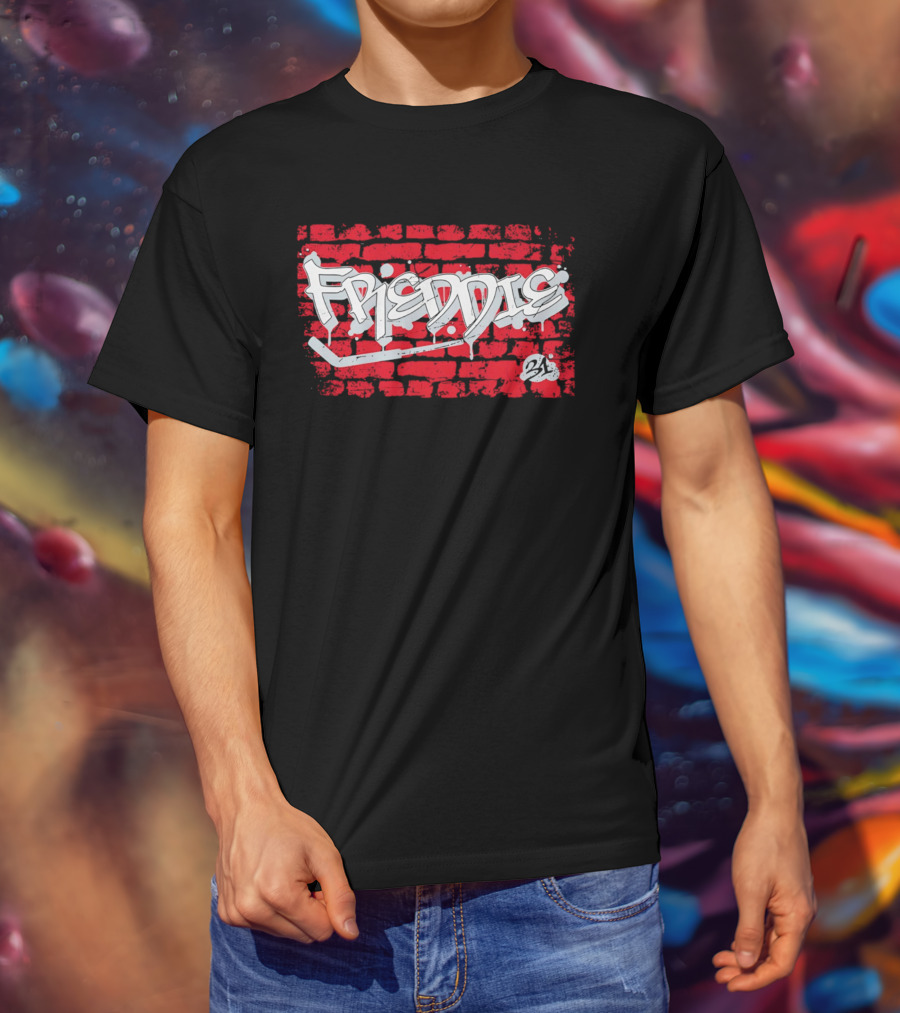 Frederik Andersen Freddie 31 Carolina Hurricanes Brick Wall Graffiti T-Shirt