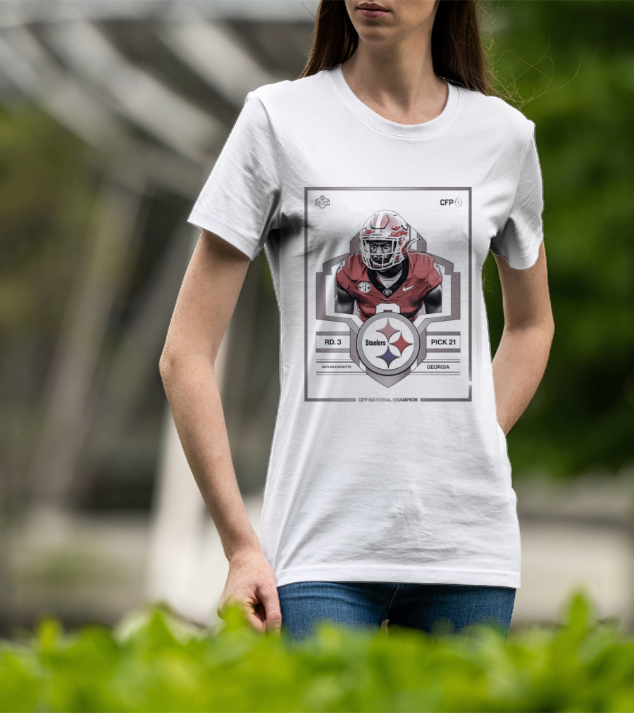 Pittsburgh Steelers Pick No. 8 Georgia Daylen Everette 2026 Draft T-Shirt