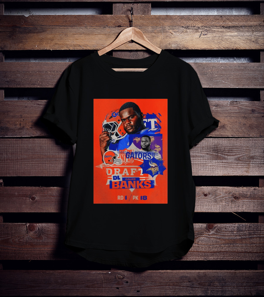 Florida Gators Football Caleb Banks NFL Draft DL Round 1 Pick 18 T-Shirt