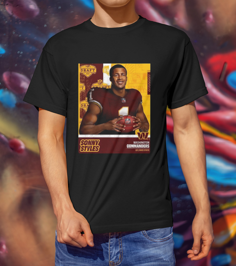 Sonny Styles Washington Commanders NFL Draft 2026 Ohio State Linebacker T-Shirt