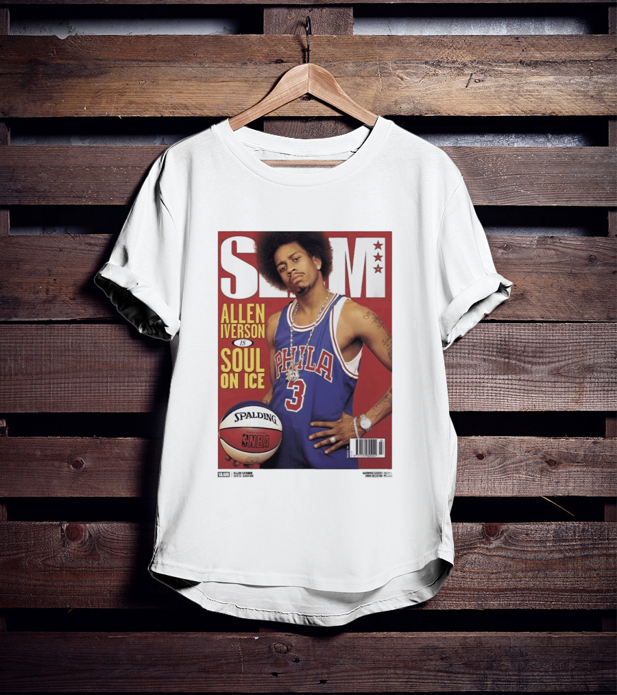 Allen Iverson Slam Cover Philadelphia 76ers Soul On Ice T-Shirt