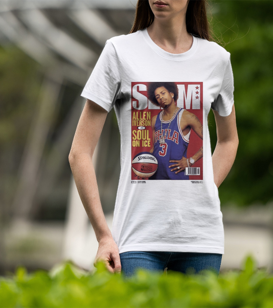 Allen Iverson Slam Cover Philadelphia 76ers Soul On Ice T-Shirt