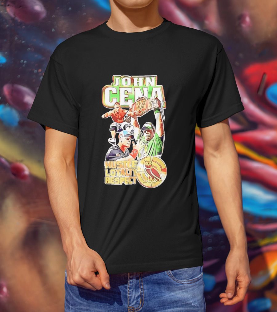 John Cena WWE Hustle Loyalty Respect Championship Victory Featuring OVO Owl T-Shirt