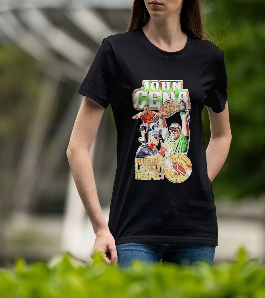 John Cena WWE Hustle Loyalty Respect Championship Victory Featuring OVO Owl T-Shirt