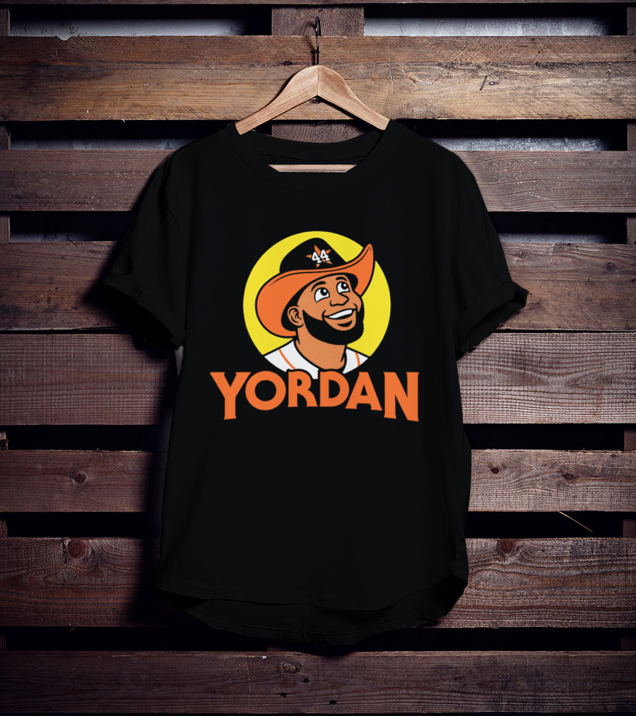 Yordan Alvarez Houston Astros Cartoon Cowboy Hat T-Shirt