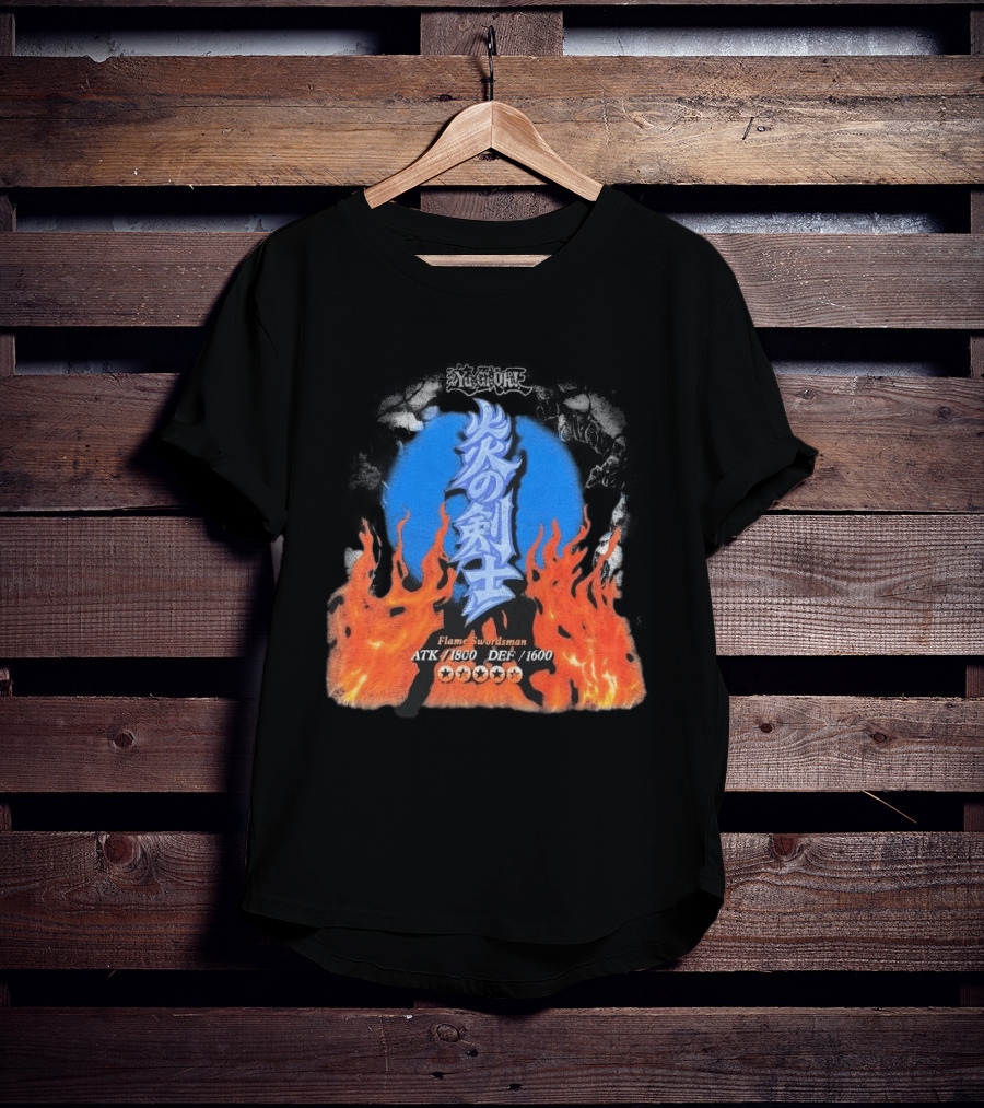 Flame Swordsman ATK 1800 DEF 1600 Yugioh Card Detail T-Shirt