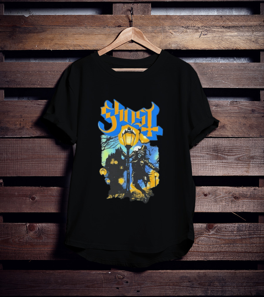 Ghost Lamplighter Night Scene With Lantern And Top Hat Figure T-Shirt