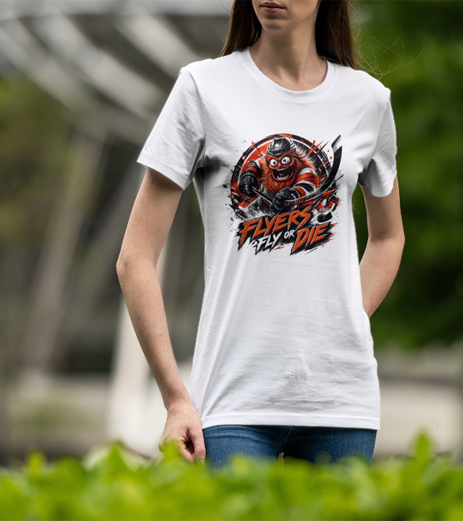 Flyers Hockey Gritty Flyers Fly Or Die NHL 2026 T-Shirt