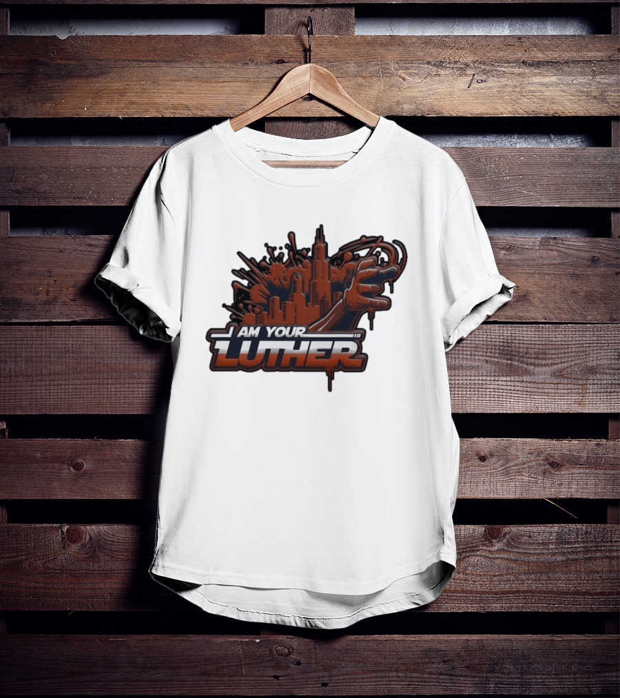 I Am Your Luther Urban Cityscape Graffiti Style Hand Gesture T-Shirt