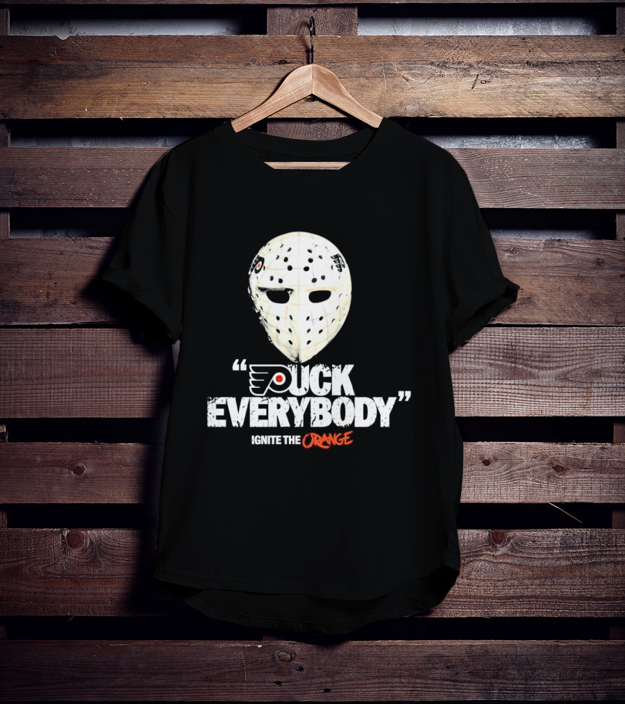 Philadelphia Flyers Puck Everybody Ignite The Orange Hockey Mask NHL 2026 T-Shirt