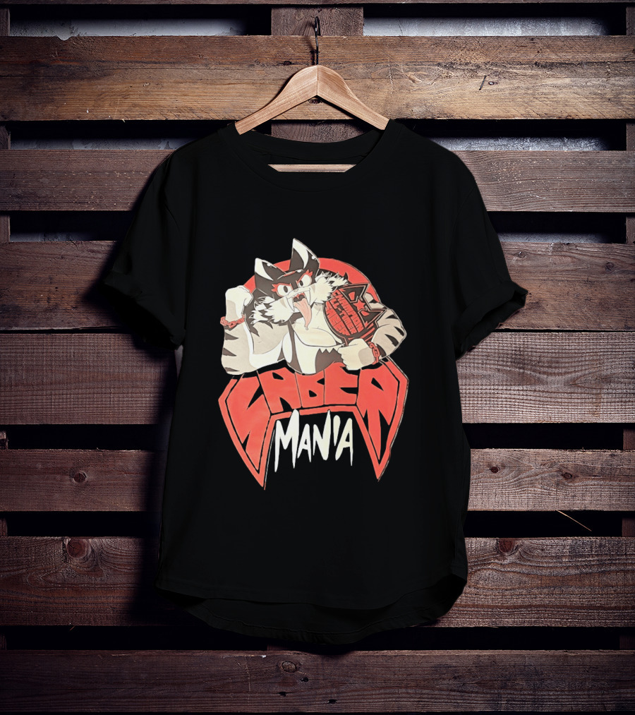 Ring Cats Saber Mania Wrestling Champion Feline T-Shirt