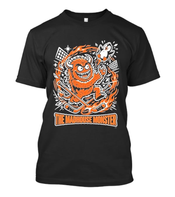 The Madhouse Monster Philadelphia Flyers Beat Pittsburgh Penguins Hockey Rivalry T-Shirt