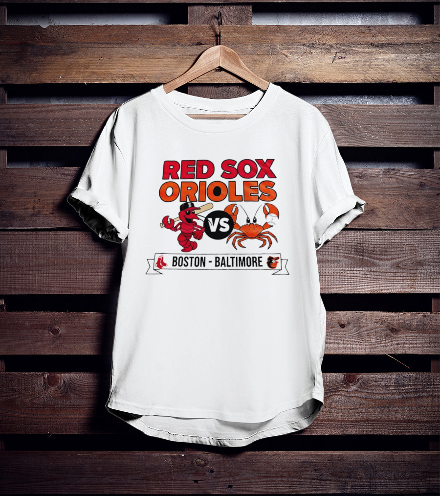Red Sox Orioles Shrimp Vs Crab Boston Baltimore T-Shirt