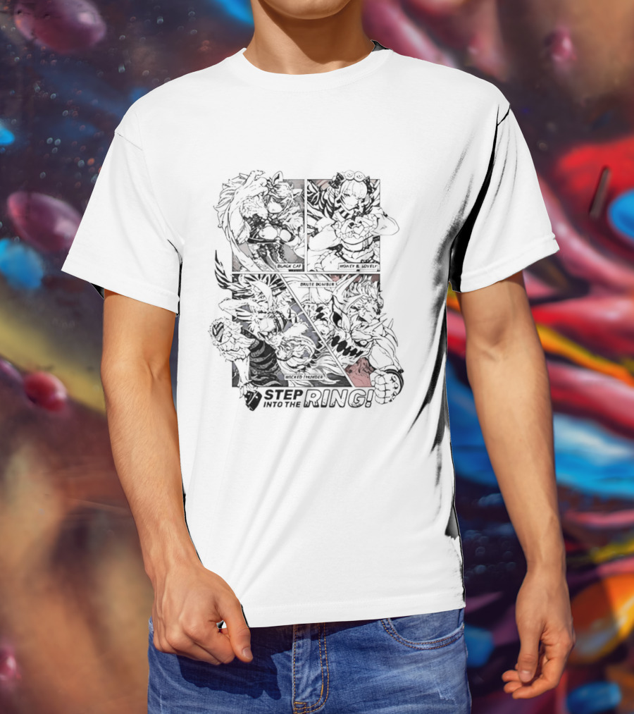 Final Fantasy XIV Step Into The Ring 2026 Iconic Characters And Battle Poses T-Shirt