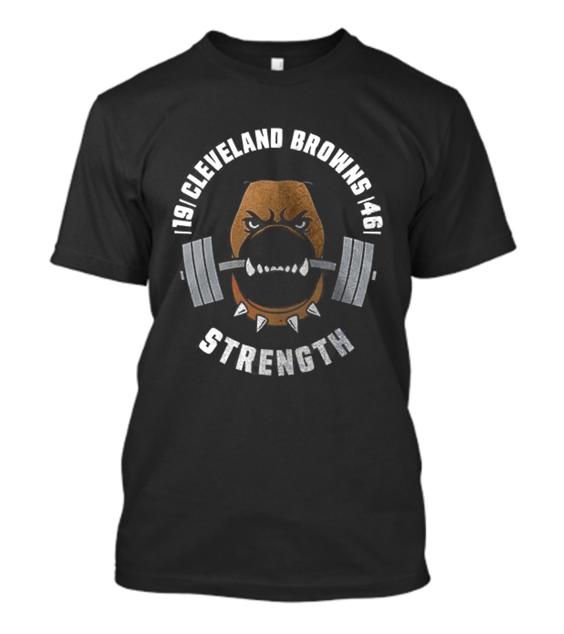 Cleveland Browns Strength Mascot Barbell 1946 T-Shirt