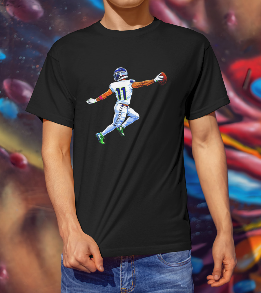 Jaxon Smith Njigba Seahawks Touchdown Celebration Number 11 Football Play T-Shirt