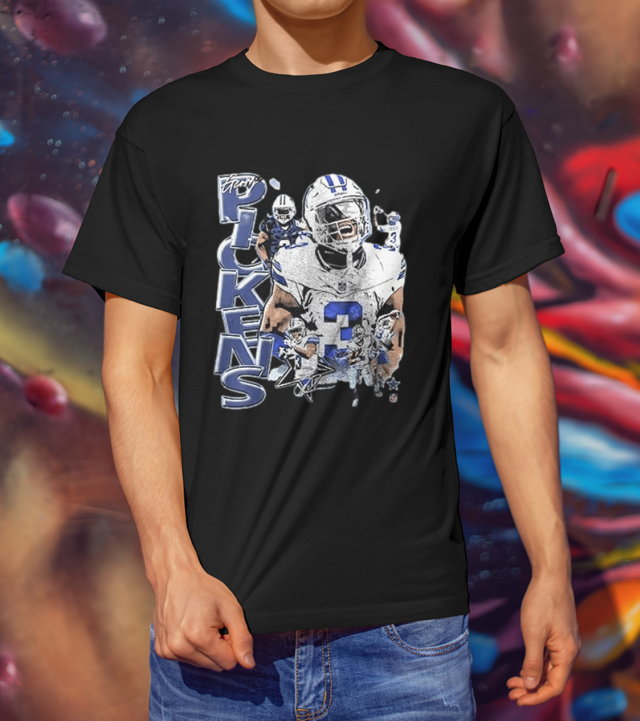 Dallas Cowboys George Pickens Player 3 Star Fans Collection T-Shirt