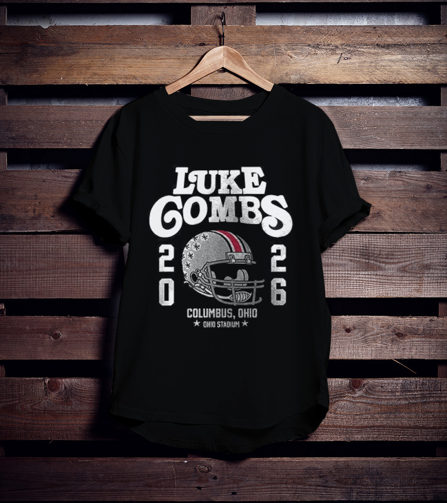 Luke Combs 2026 Columbus Ohio Stadium Helmet T-Shirt
