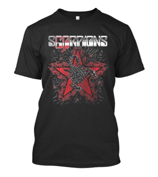 Scorpions Blowing With The Wind Of Change Red Burst T-Shirt