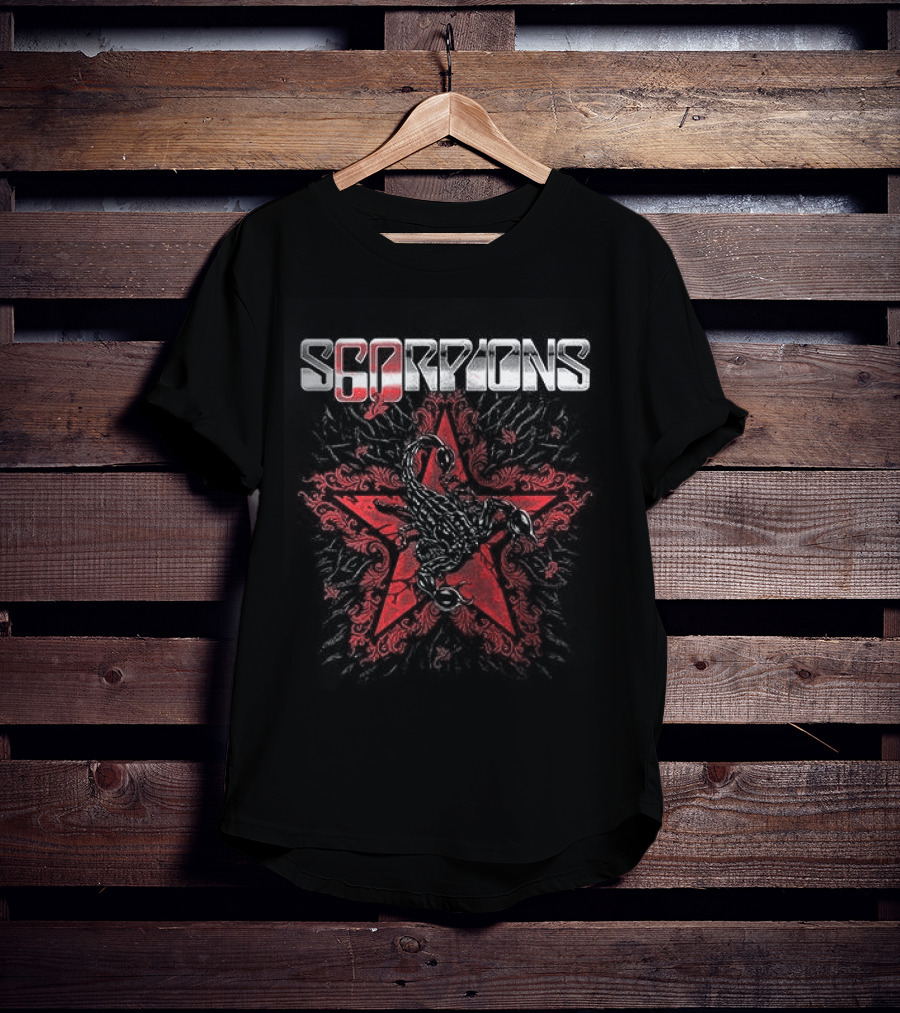 Scorpions Blowing With The Wind Of Change Red Burst T-Shirt
