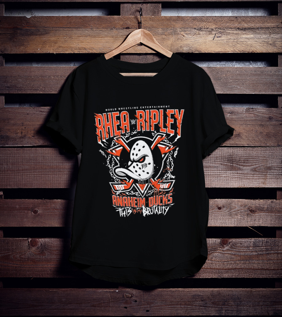 Rhea Ripley Anaheim Ducks This Is My Brutality Collaboration T-Shirt