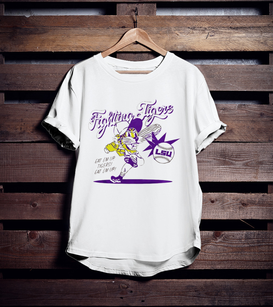 LSU Baseball Fighting Tigers Eat Em Up Tigers Eat Em Up T-Shirt