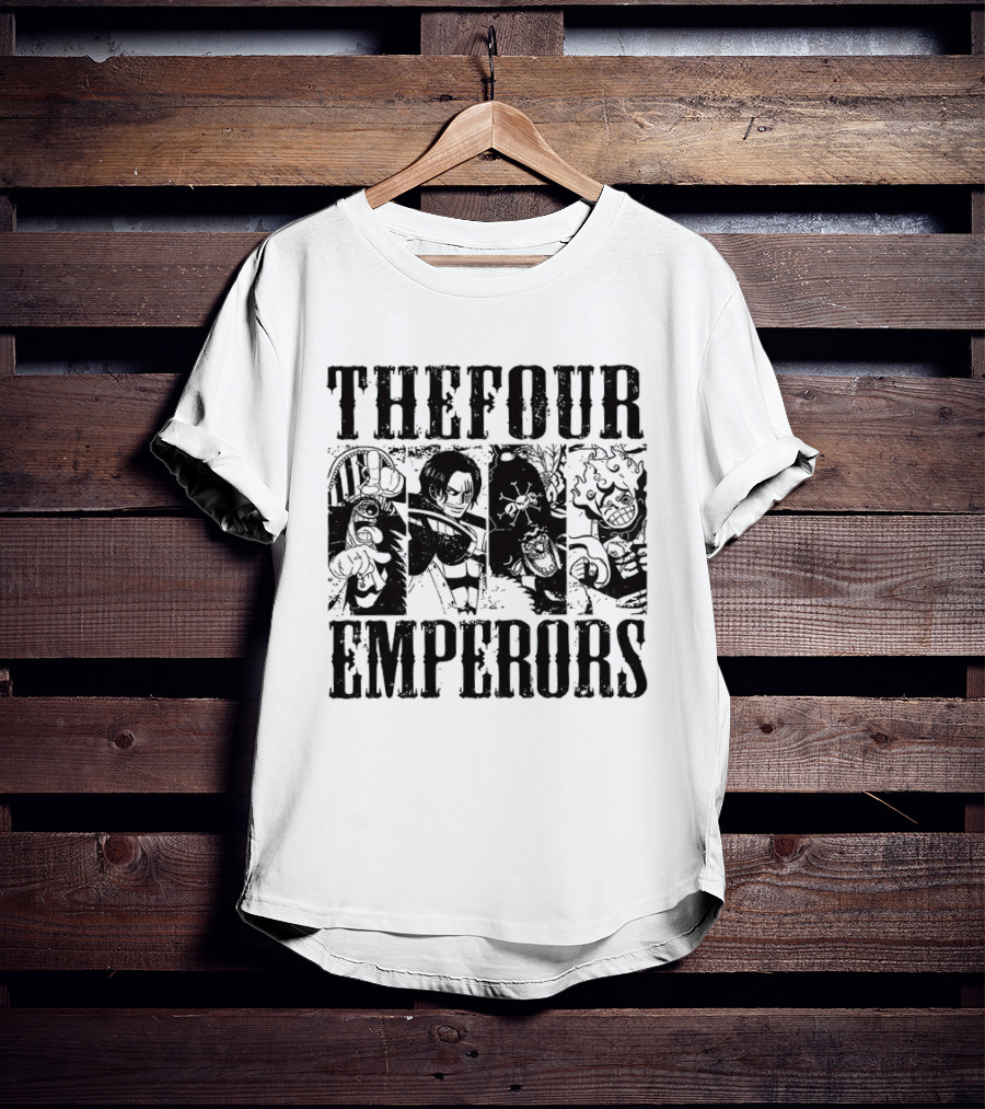 One Piece The Four Emperors Black Depiction T-Shirt
