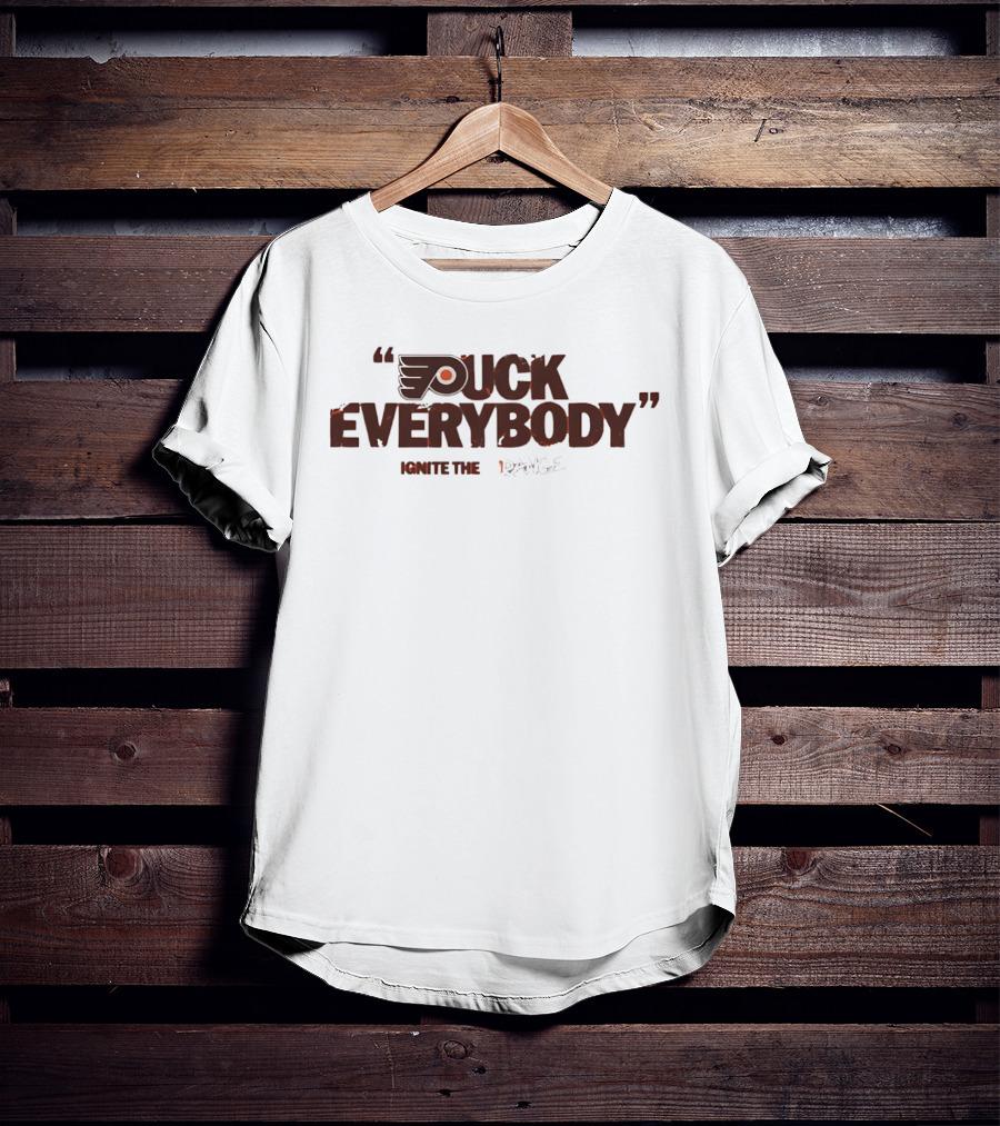 Puck Everybody Ignite The Orange Philadelphia Hockey T-Shirt