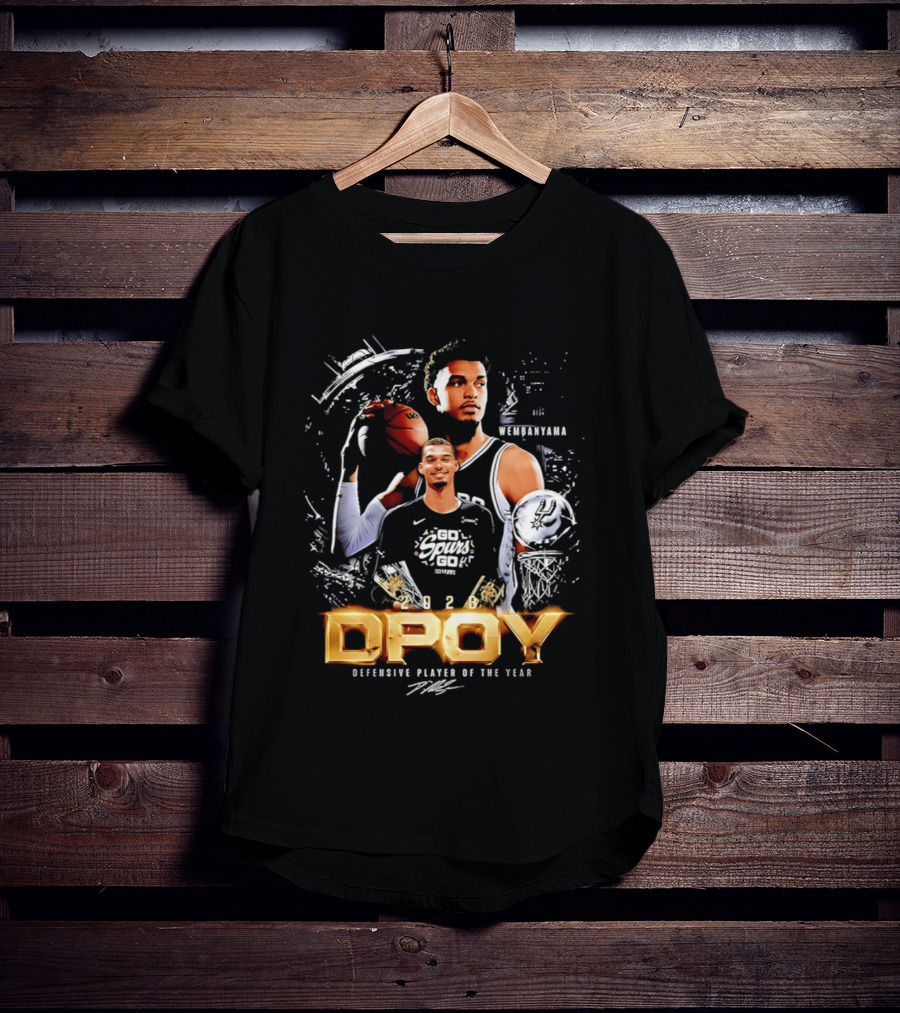 Victor Wembanyama San Antonio Spurs Defensive Player Of The Year 2026 DPOY T-Shirt