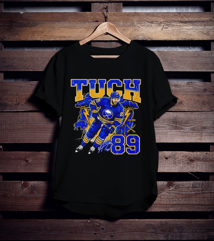 Tuch Buffalo Sabres 89 Hockey Est. 1970 T-Shirt