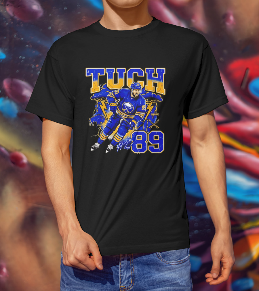 Tuch Buffalo Sabres 89 Hockey Est. 1970 T-Shirt