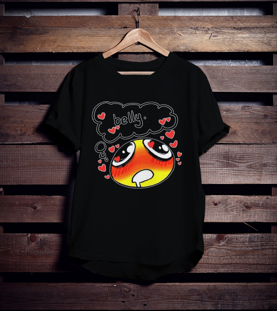 Belly Emoji Meme Cute Heart Love Doodle T-Shirt