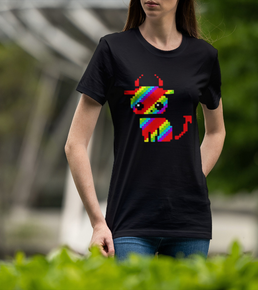 Nyan Cat Heavy Metal Devil Pixel Rainbow Devil Cat T-Shirt