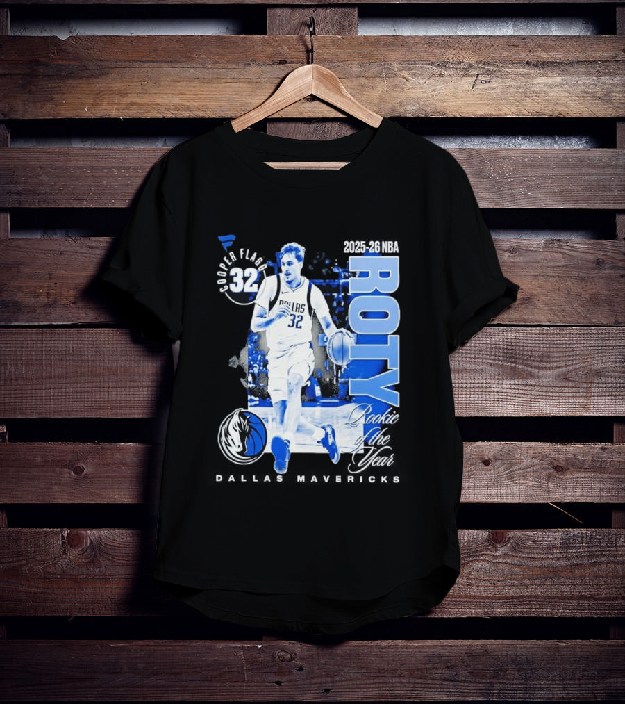 Cooper Flagg Dallas Mavericks 2025 26 NBA ROTY Rookie Of The Year 32 T-Shirt