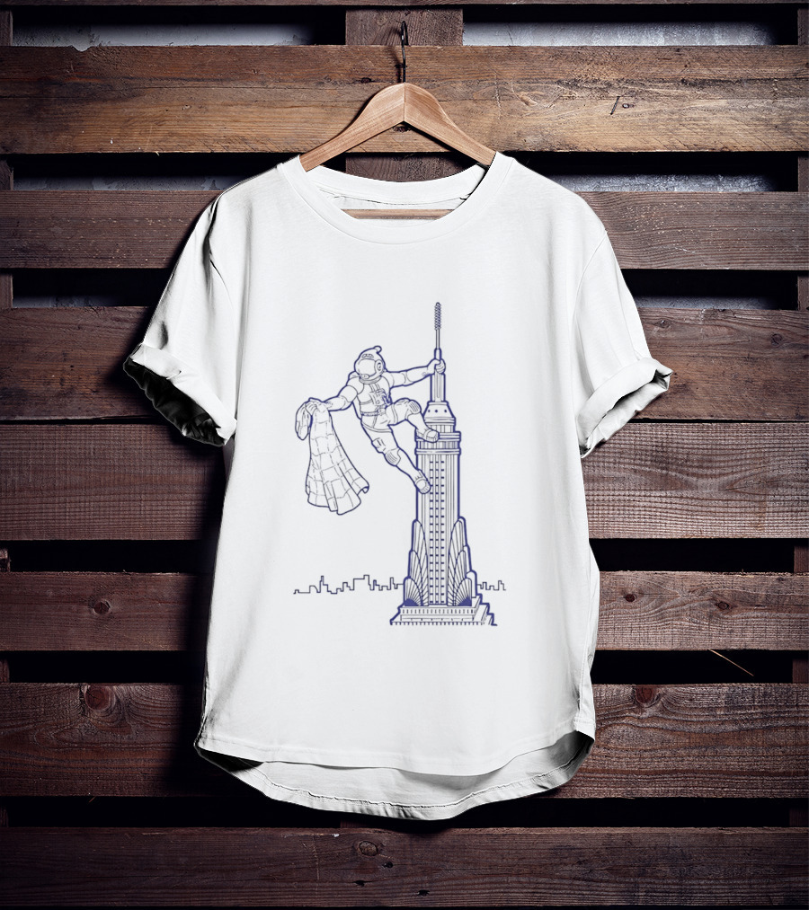 HRBP Spaceman Scaling NYC Building T-Shirt