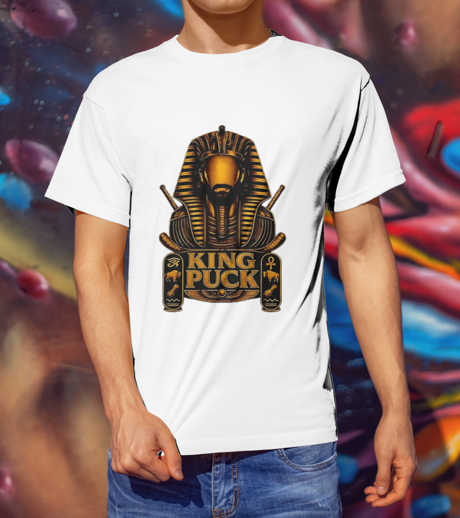 King Puck Pharaoh Buffalo Sabres Egyptian Hockey T-Shirt