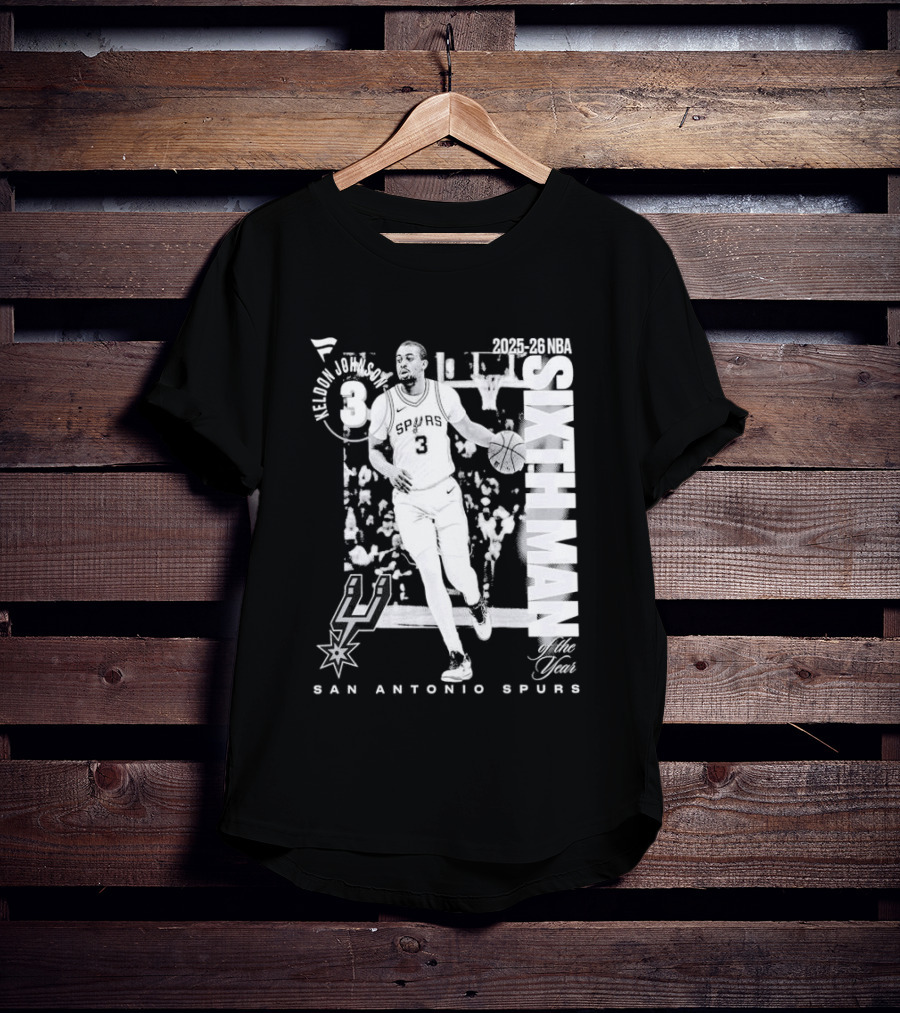 Keldon Johnson 2025 26 Sixth Man San Antonio Spurs NBA Legacy T-Shirt