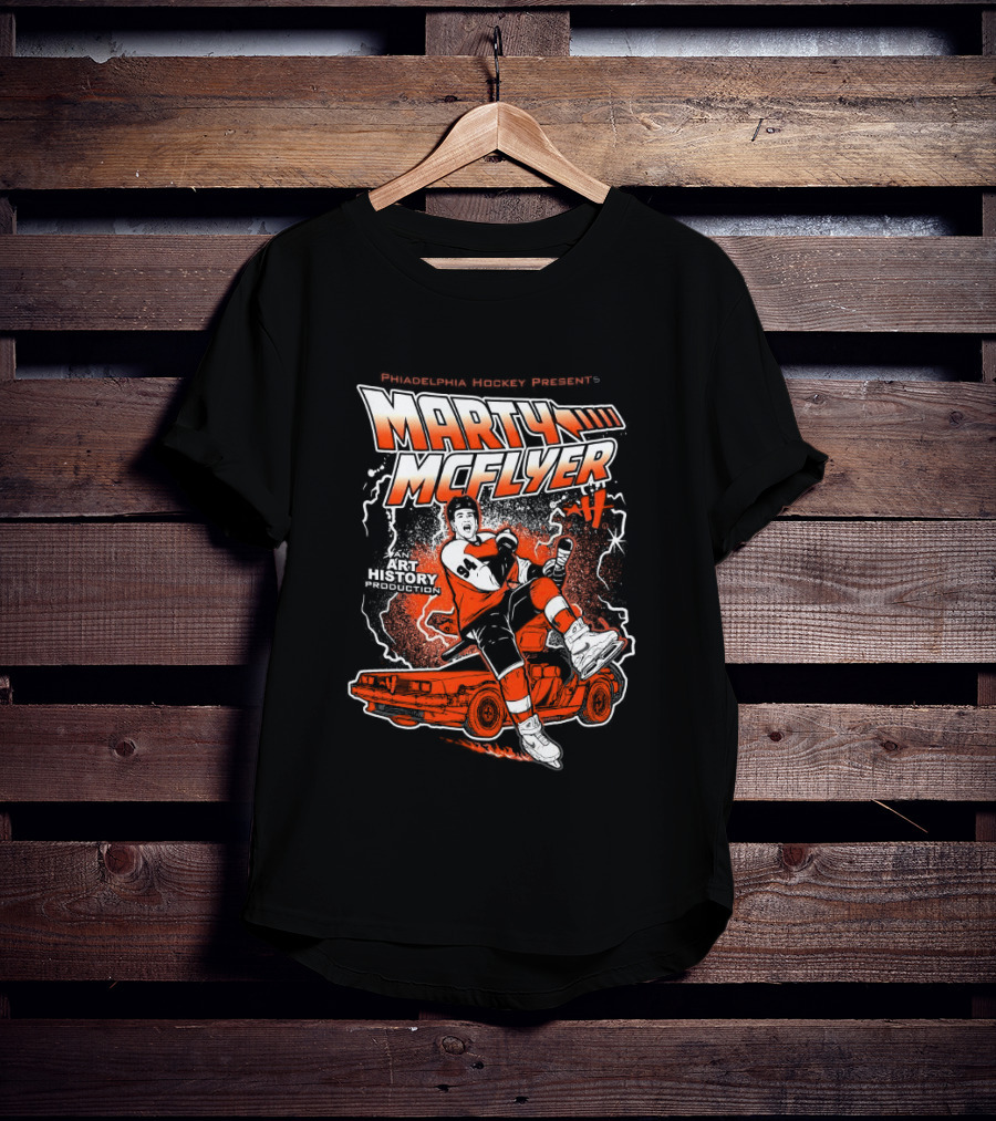 <strong>Philadelphia Flyers Marty McFlyer NHL Back To The Future Parody</strong> T-Shirt