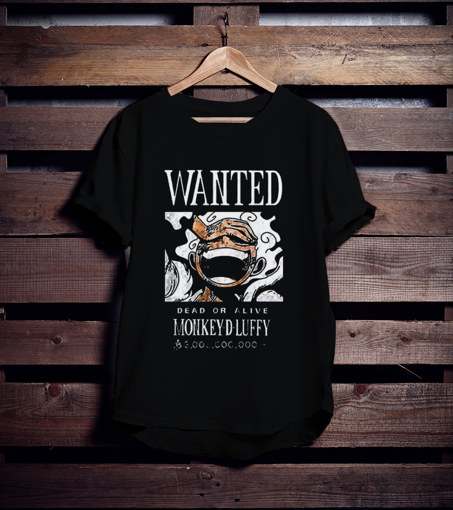 Wanted Monkey D Luffy Dead Or Alive $1.5 Billion Bounty One Piece T-Shirt