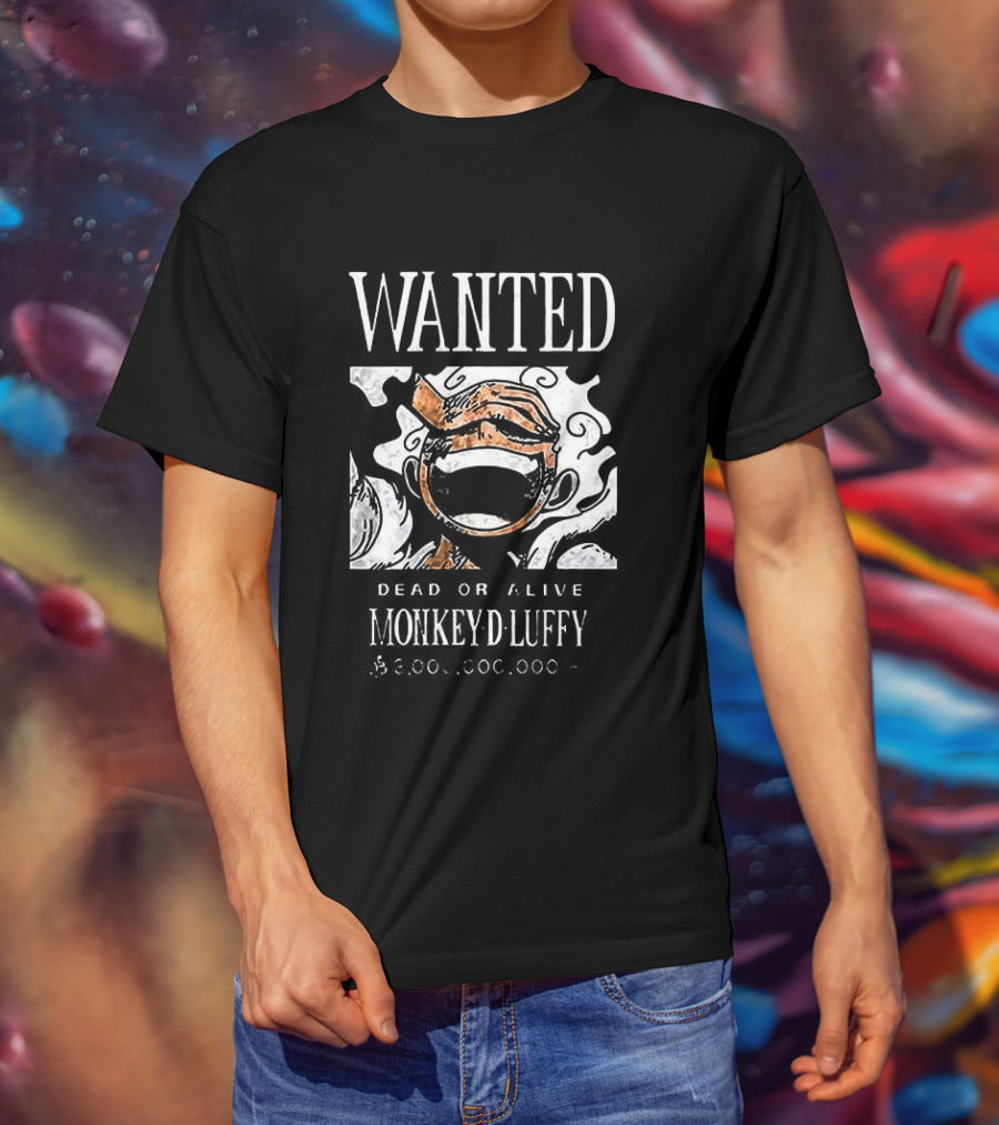 Wanted Monkey D Luffy Dead Or Alive $1.5 Billion Bounty One Piece T-Shirt