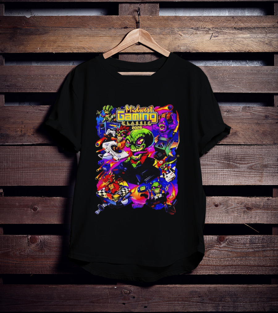Midwest Gaming Classic 2026 Alien Retro Video Game Characters T-Shirt