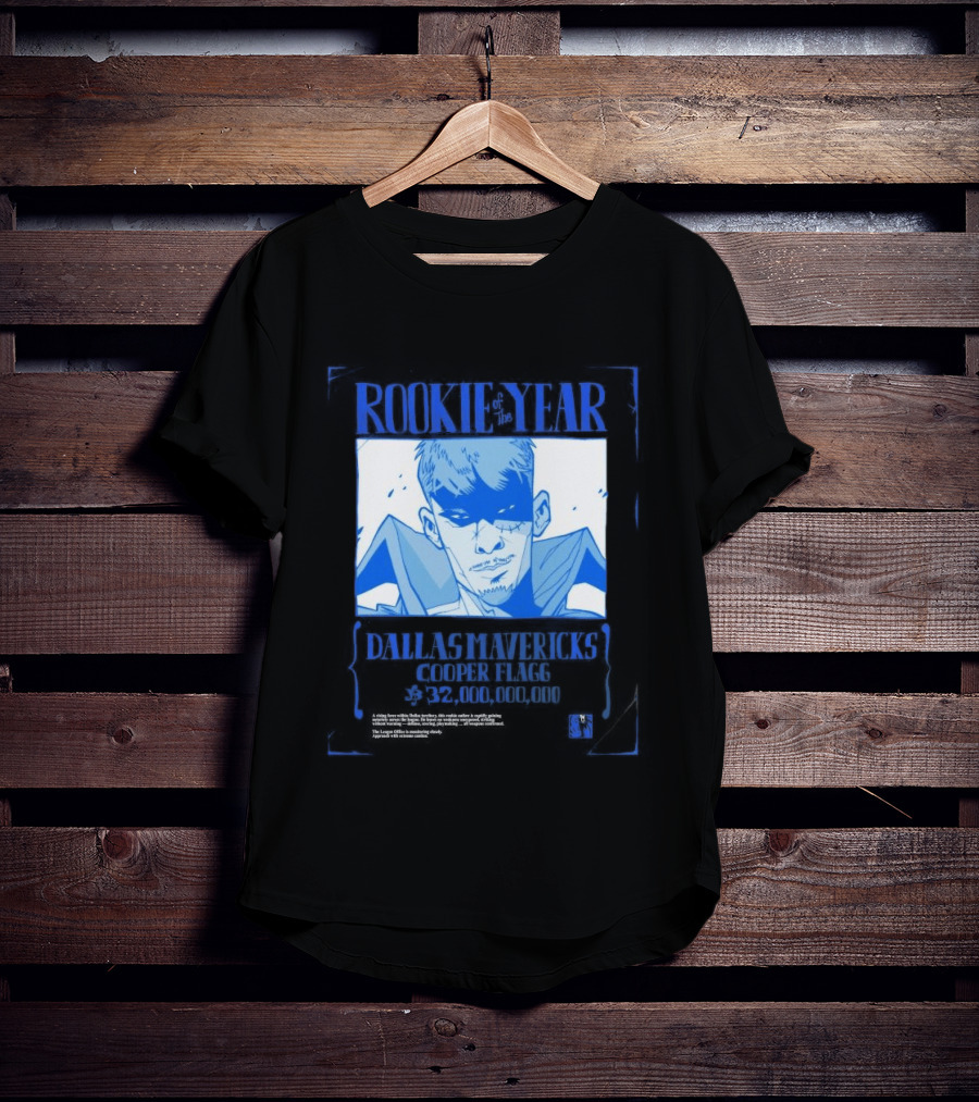 Rookie Of The Year Dallas Mavericks Cooper Flagg Basketball Fan T-Shirt