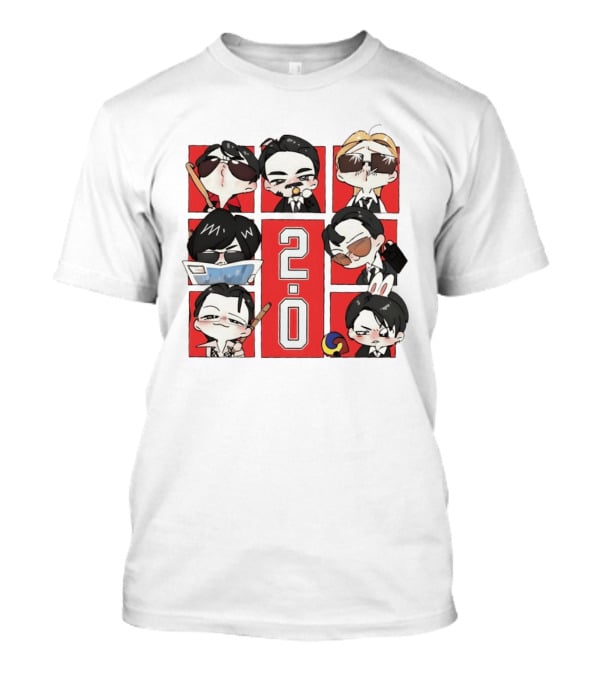 BTS 2.0 Chibi Characters Kpop Army Concert 2026 T-Shirt