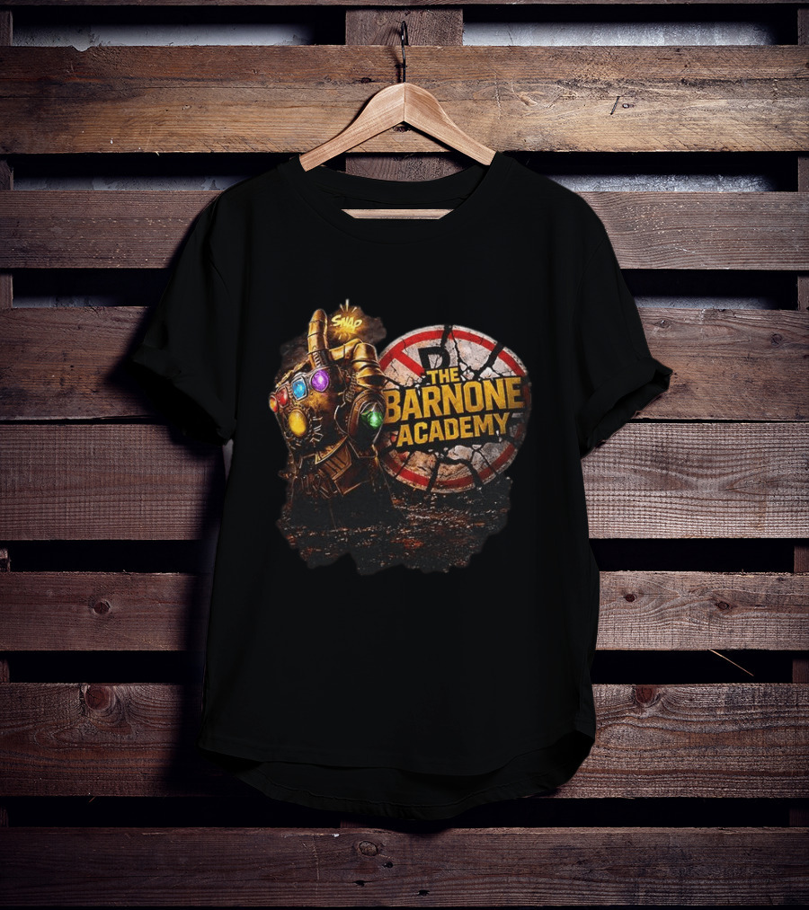 Thanos Snap Infinity Gauntlet Barnone Academy Avengers Marvel T-Shirt