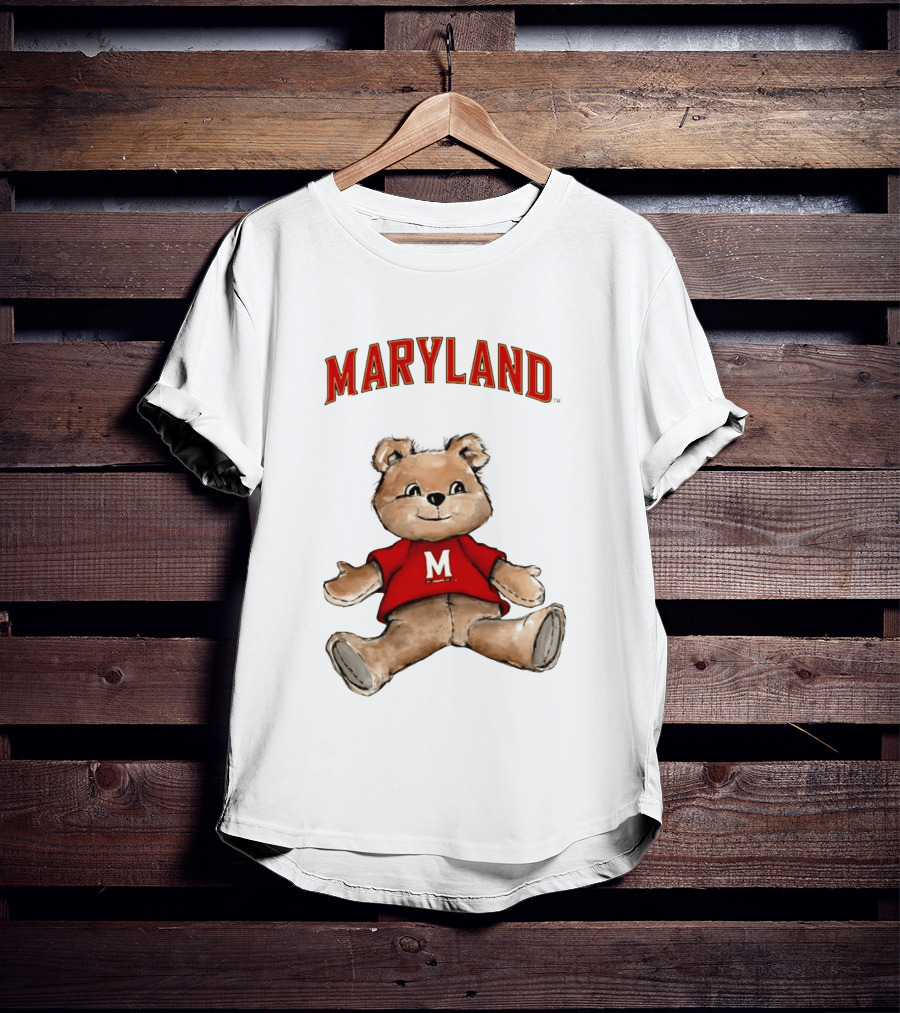 Maryland Terrapins Teddy Bear Cartoon M Sweater T-Shirt