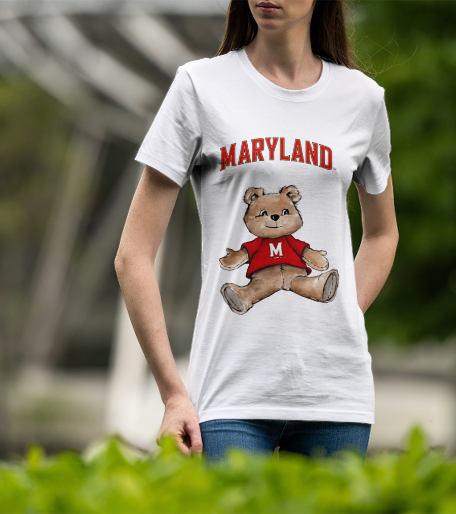 Maryland Terrapins Teddy Bear Cartoon M Sweater T-Shirt