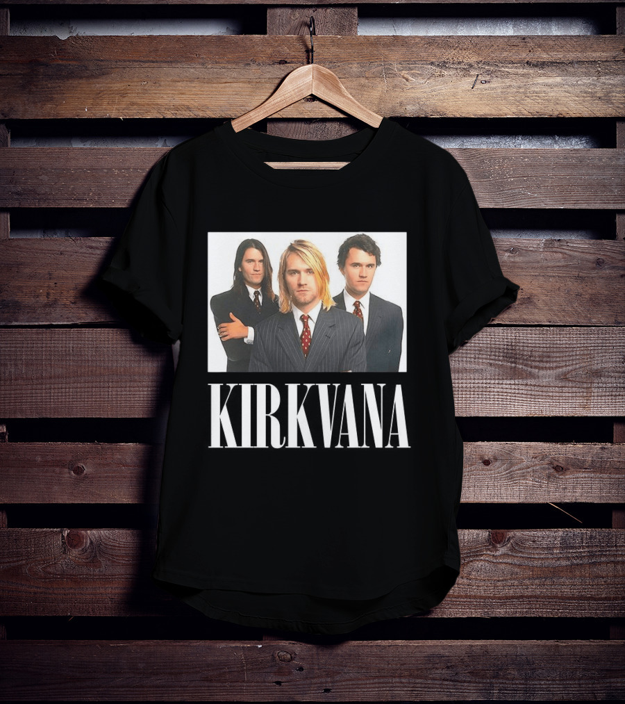 Kirkvana Charlie Kirk Nirvana Band Suits Image T-Shirt